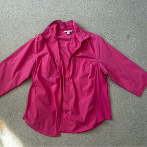 croft & barrow Bright Pink Girls' Button Down Shirt